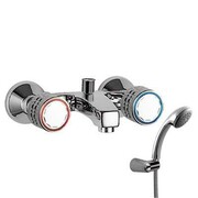 Tres Ese-23 bateria natryskowa wannowo-natynkowa z zestawem punktowym chrom (123170) - możliwy odbiór Warszawa Tres