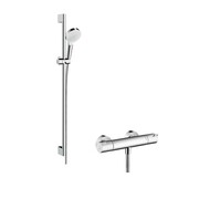 Hansgrohe Zestaw pryszcniowy Crometta Vario Combi 1001 CL 0,90 m, biały/chrom (27813400) - możliwy odbiór Warszawa Hansgrohe