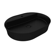 Hushlab Colori d' Italia Umywalka nablatowa z otworem na baterię i przelewem 60x45 czarny mat (HLBC018.08 Black Matt) - możliwy odbiór Warszawa Hushlab