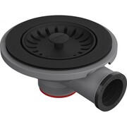 Franke Korek zatyczkowy Color Line z przelewem Akcesoria do zlewozmywaków Fragranit Czarny mat (112.0657.022) - możliwy odbiór Warszawa Franke