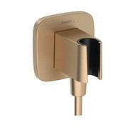 Hansgrohe FixFit Q przyłącze węża z uchwytem prysznicowym brąz szczotkowany (26887140) - możliwy odbiór Warszawa Hansgrohe