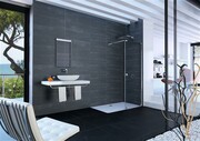 Huppe Xtensa Pure Drzwi suwane Walk in 1-częściowe z elementem stałym 100 cm mocowanie lewe (XT0101069322) - możliwy odbiór Warszawa Huppe