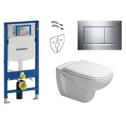 Geberit Duravit D-Code Zestaw Stelaż podtynkowy z miską WC wiszącą bezrantową Rimless, deską w/o i przyciskiem (IN.000Z316) - możliwy odbiór Warszawa Duravit