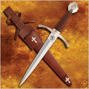 SZTYLET DAGA KORDZIK TEMPLARIUSZY Z POCHWĄ WS404335 Płatnerze