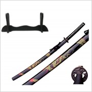 SMOCZA KATANA MIECZ TRENINGOWY PLUS STOJAK 4KM91-409BKA Płatnerze