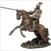 Rzeźba, figurka Rycerz na koniu Veronese WU76395A4 Veronese