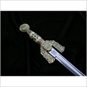 ARABSKA ZAKRZYWIONA SZABLA MIECZ 205 Płatnerze hiszpańscy