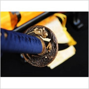 MIECZ SAMURAJSKI WAKIZASHI DO TRENINGU, STAL WYSOKOWĘGLOWA 1095 WARSTWOWANA DAMASCEŃSKA, R735 Kuźnia mieczy samurajskich