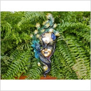 PIĘKNIE MALOWANA MASKA WENECKA Z PAWIEM VERONESE (WU74139VB) Veronese