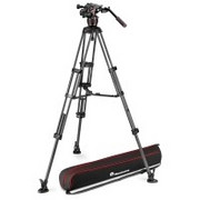 Manfrotto MVK608TWINMC - Statyw wideo Twin Carbon z głowicą Nitrotech 608, środkowa rozpórka