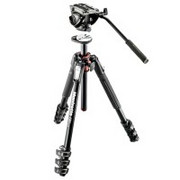 Manfrotto MT190XPRO4,MVH500AH - Statyw 190 XPRO Alu 4 sekc. z głowicą MVH500AH