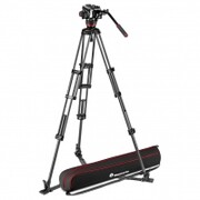 Manfrotto MVK504XTWINGC - Statyw wideo Twin Carbon z głowicą MVH504X, dolna rozpórka