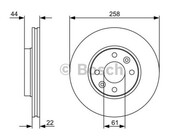 Tarcza hamulcowa przód Renault Kangoo 0986479556