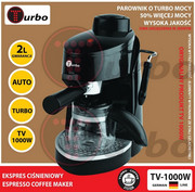 CIŚNIENIOWY EKSPRES DO KAWY TURBO TV1000W Turbo