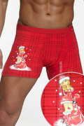 Bokserki MERRY CHRISTMAS - HOT GIRL czerwone Cornette
