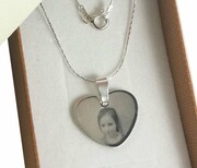 Komplet Zawieszka+Łańcuszek Serce GRAWER Zdjęcia +PUDEŁKO Srebro925 VictoriaW.
