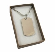 Zawieszka Nieśmiertelnik Stal+Łańcuszek 70cm+GRAWER Zdjęcia VictoriaW.