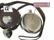 Piersiówka Manierka 240ml Okrągła w Etui +GRAWER MOWATEX