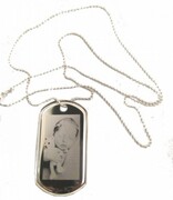 Zawieszka Nieśmiertelnik L+Łańcuszek 60cm Srebro 925+GRAWER Zdjęcia VictoriaW.