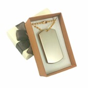 Nieśmiertelnik Zawieszka Stal+Łańcuszek 50cm+GRAWER Zdjęcie Tekst MOWATEX