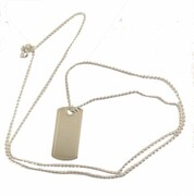 Zawieszka Nieśmiertelnik S+Łańcuszek 60cm Srebro 925+GRAWER Zdjęcia VictoriaW.