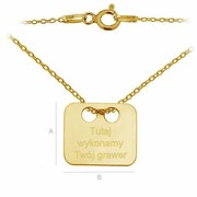 Celebrytka Kwadracik Łańcuszek 45cm GRAWER VictoriaW.