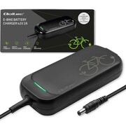 Qoltec Ładowarka do roweru skutera elektrycznego 36V | 42V | 2A | 5.5*2.5 + wodoodporna + kabel zasilający Qoltec