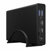 IcyBox Obudowa IB-382H-C31 2,5/3,5 HDD z wbudowanym HUB 1xUSB-C, 2xUSB -A, 12V2A IcyBox