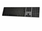 Matias Klawiatura aluminiowa Mac bluetooth podświetlana szara Matias