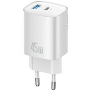 USAMS Ładowarka sieciowa T66 45W GaN CC290 USB-A + USB-C Fast charge USAMS