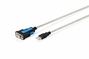 Digitus Kabel adapter USB 2.0 do RS232 (DB9) | Chipset FTDI (FT232RNL) | PVC, transparentny | Mocowanie na śruby | 1.8m Digitus