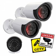 CEE Zestaw dwóch atrap kamer IR1800 WT białe, zasilanie 2xAA, ABS, diody IR LED CEE