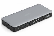 Digitus Stacja dokująca USB-C 11 portowa, max. 4K/60Hz z HDR, HDMI, DP, max. 3 monitory (MST), USB-C 3.2 Gen2, Gigabit Ethernet, SD/Micro SD, DC 150W Digitus