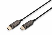 Digitus Kabel połączeniowy hybrydowy AOC DisplayPort 1.4 8K/60Hz UHD DP/DP M/M 15m Czarny Digitus