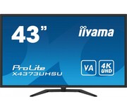 IIYAMA Monitor wielkoformatowy 43 cale X4373UHSU-B1 4K, VA, 2xHDMI, DP, mDP, 3ms, 2x7W, USBx4 IIYAMA