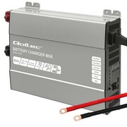 Qoltec Inteligentna ładowarka do akumulatorów LiFePO4 AGM GEL SLA | 80A | 12V Qoltec