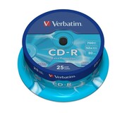 Verbatim CD-R 52x 700MB 25P CB DL Ex Prot 43432 Verbatim