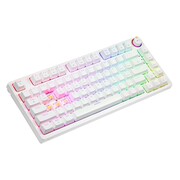 Savio Klawiatura mechaniczna bezprzewodowa PHENIX WHITE Gateron Yellow, ABS Savio