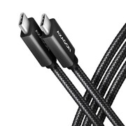AXAGON BUCM32-CM20AB Kabel USB-C - USB-C 3.2 Gen 2, 2m, PD 100W, 5A, 4K HD, ALU, oplot, czarny AXAGON