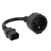 Qoltec Adapter IEC 320 C14 / FRENCH | 0.15m Qoltec