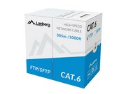 Lanberg Kabel FTP Kat.6 CU 305 m drut szary Lanberg