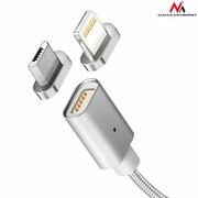 Kabel micro USB magnetyczny silver Maclean Energy MCE160 - Quick & Fast Charge
