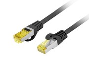 Lanberg Patchcord kat.6a S/FTP LSZH CU 0.5m fluke passed czarny Lanberg
