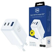3MK Ładowarka sieciowa Hyper GaN 65W 1xUSB-A 2xUSB-C PD QC4+ biała 3MK