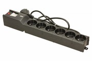 Lestar Listwa przeciwprzepięciowa LX 610, 1L, 1.5m, czarna Lestar