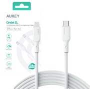 AUKEY CB-SCL2 kabel Lightning - USB-C 1.8m MFi Apple USB-PD silikonowy biały AUKEY