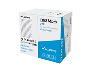 Lanberg Kabel LAN UTP 100MB/S drut CCA 100M szary Lanberg