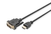 Digitus Kabel adapter HDMI Standard 1080p 60Hz FHD Typ HDMI A/DVI-D (18+1) M/M czarny 2m Digitus