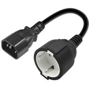 Qoltec Adapter IEC 320 C14 / SCHUKO | 0.15m Qoltec