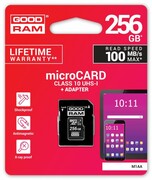 GOODRAM Karta microSD 256GB CL10 UHS I + adapter GOODRAM